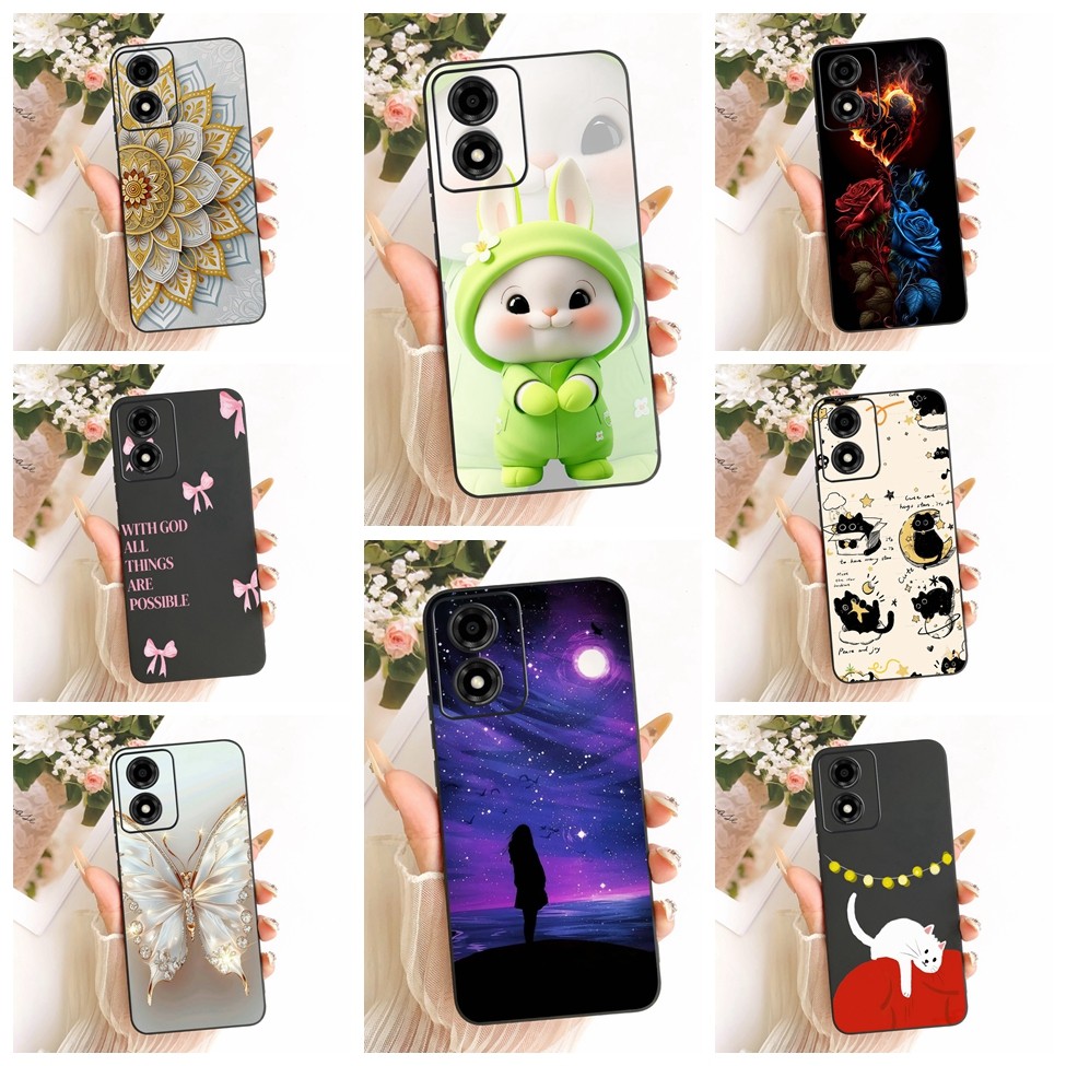 Vỏ 5G Motorola Moto E14 Ốp Lưng Silicon Mèo Dễ Thương Thời Trang Bướm Sơn Ngộ nghĩnh Vỏ Motorola E14