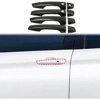 Phụ kiện nắp viền tay nắm cửa bên cho Mitsubishi Outlander 2022-2025 (Sợi Carbon)