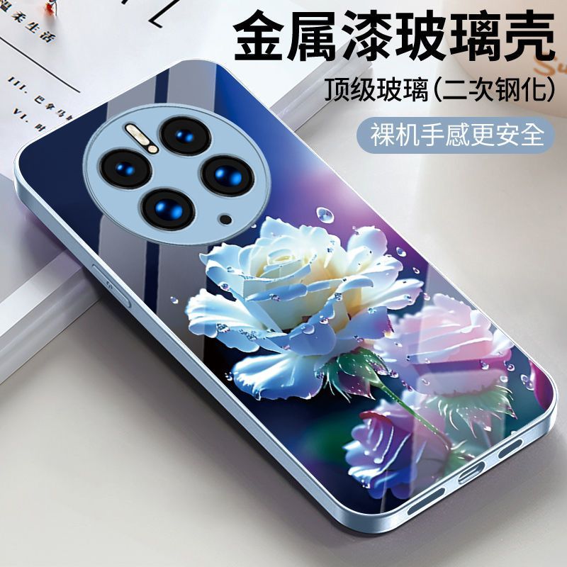 Rose Huawei Mate50Pro Mate50Pro Mate50Pro Vỏ Điện Thoại DCO-AL00 Vỏ Bảo Vệ Đa Năng Sơn Kim Loại Kính