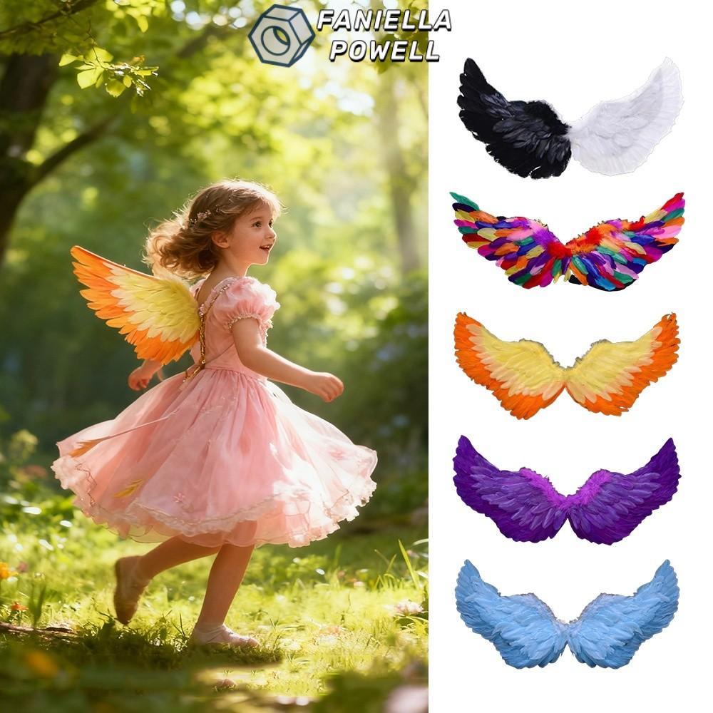 FANIELLAPOWELL Đôi cánh thiên thần, Đạo cụ DIY Dress UP Fairy Wings, Dây đàn hồi Công chúa Cánh thiê