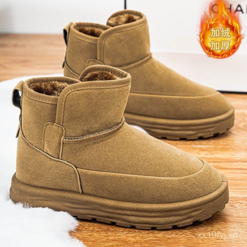 Giày Nam Fuyuan Size Lớn Giày Tuyết Lông Cừu Giày Cotton Ấm Áp