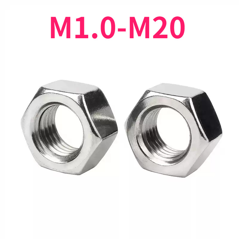 Đai ốc lục giác bằng thép không gỉ 304 M1 ~ M20 【 999-MB 】