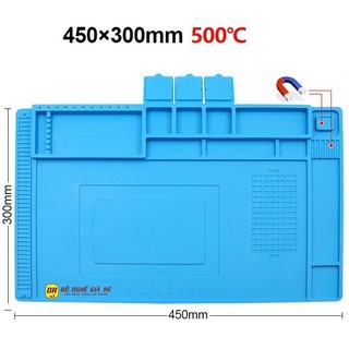 Tấm Lót Dụng Cụ Sửa Điện Thoại Laptop Thảm Lót Bàn Kỹ Thuật Hàn Mạch Điện Tử Bằng Silicon Chịu Nhiệt