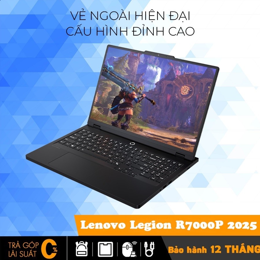 Lenovo Legion R7000P 2025 AMD Ryzen 9 8945HX, 16 GB, SSD 1TB, RTX 5060 8GB, 16 inch WQXGA, New 100%