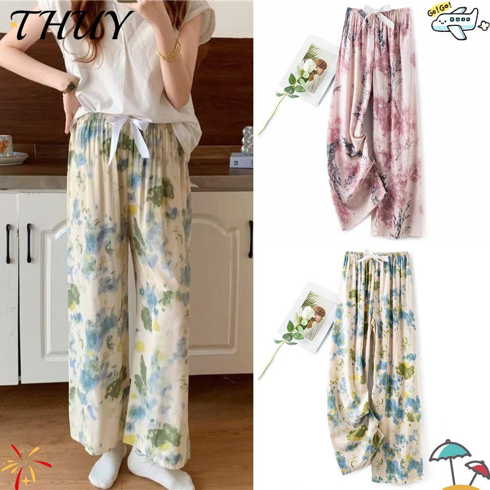 Quần NgủCrop Nữ Họa Tiết Hoa Rời, Style Boho Dân Tộc, Thoải Mại Phù Hợp Làm Loungewear