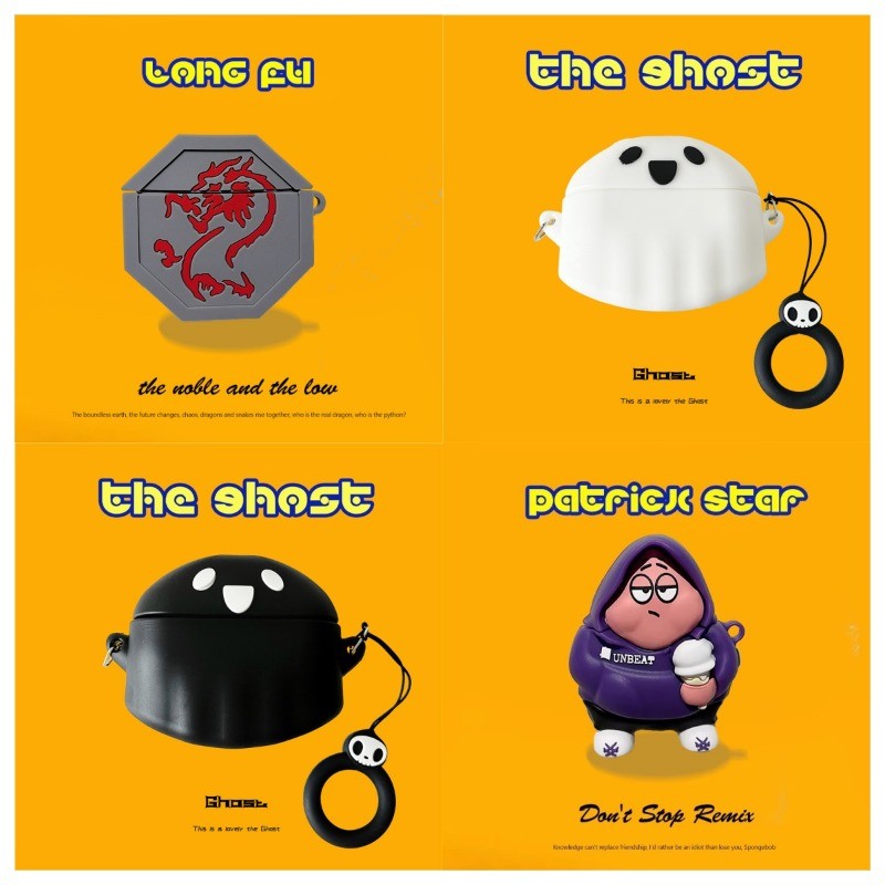 [Thời trang] Ốp lưng cho Anker Soundcore Liberty 4NC Carton Silicone Vỏ mềm có móc