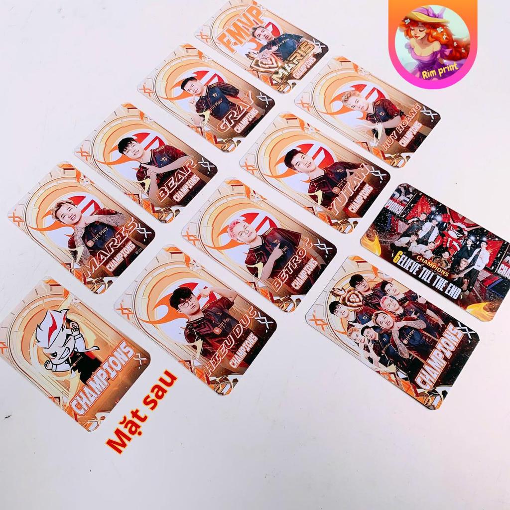 set 10 card FPT FLASH vô địch 2 mặt size 5.5x9cm