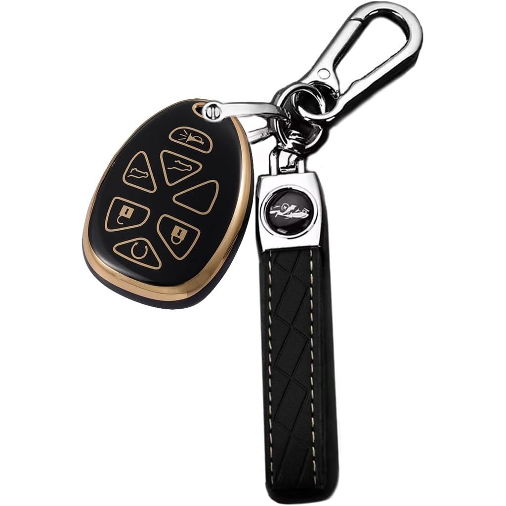 Key Fob cho Tahoe Suburban Yukon: 6 Nút Key Fob Cover Phù hợp cho 2007 đến 2014 Chevy Tahoe Suburban