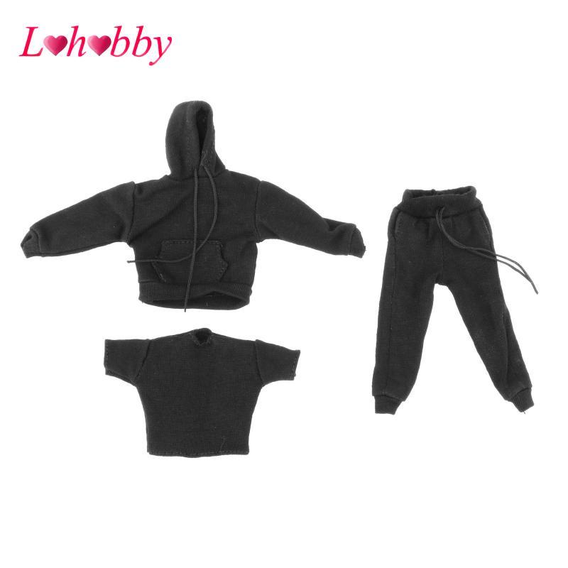 Quần áo tỷ lệ Lohobby 1: 12 Bộ đồ thể thao Quần áo nam nữ cho 6 "12in.