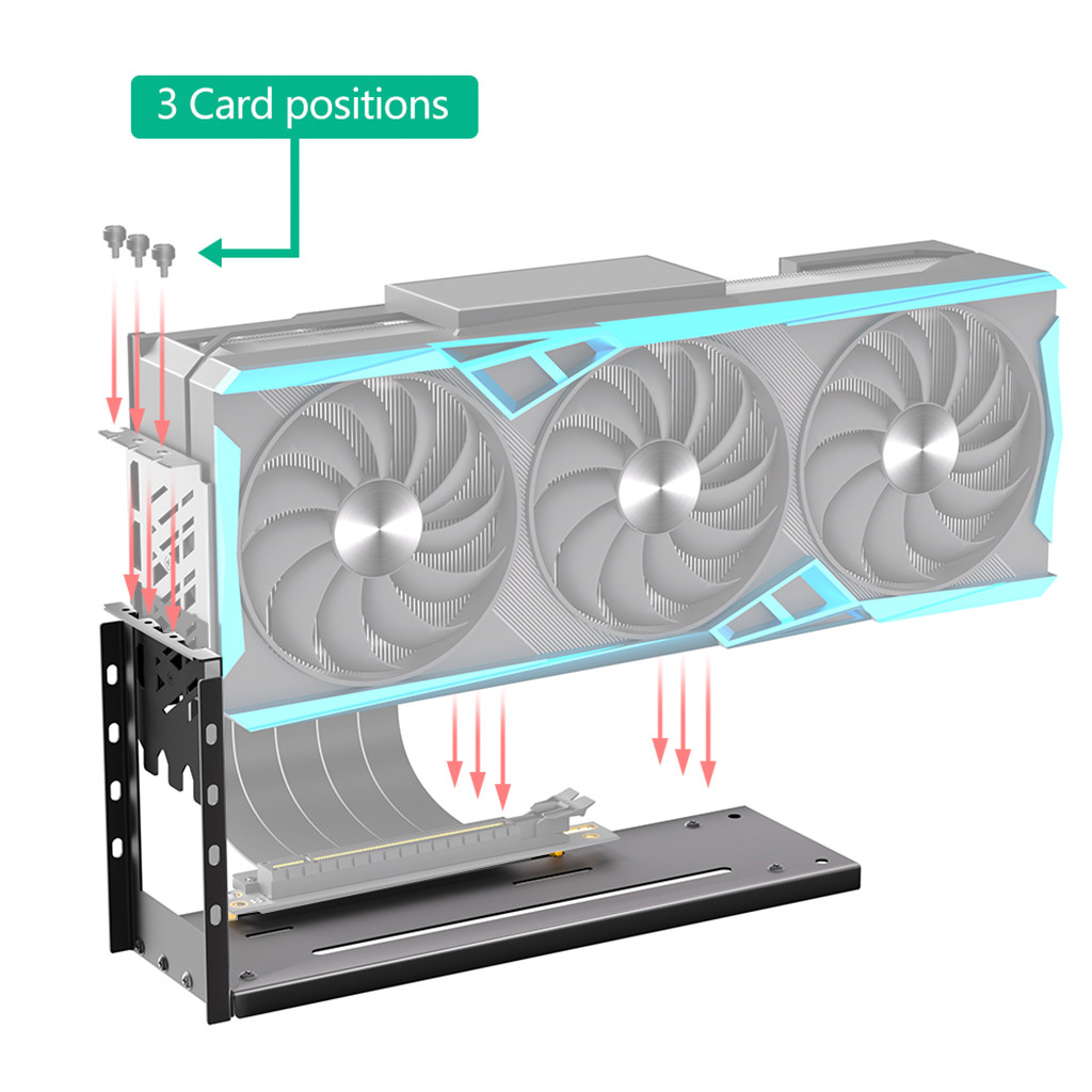Dọc GPU Gắn Chân Đế 3 Khe Đựng Thẻ Đồ Họa eGPU Dock Bên Ngoài GPU Docking Station Để Lắp Đặt Card Đồ