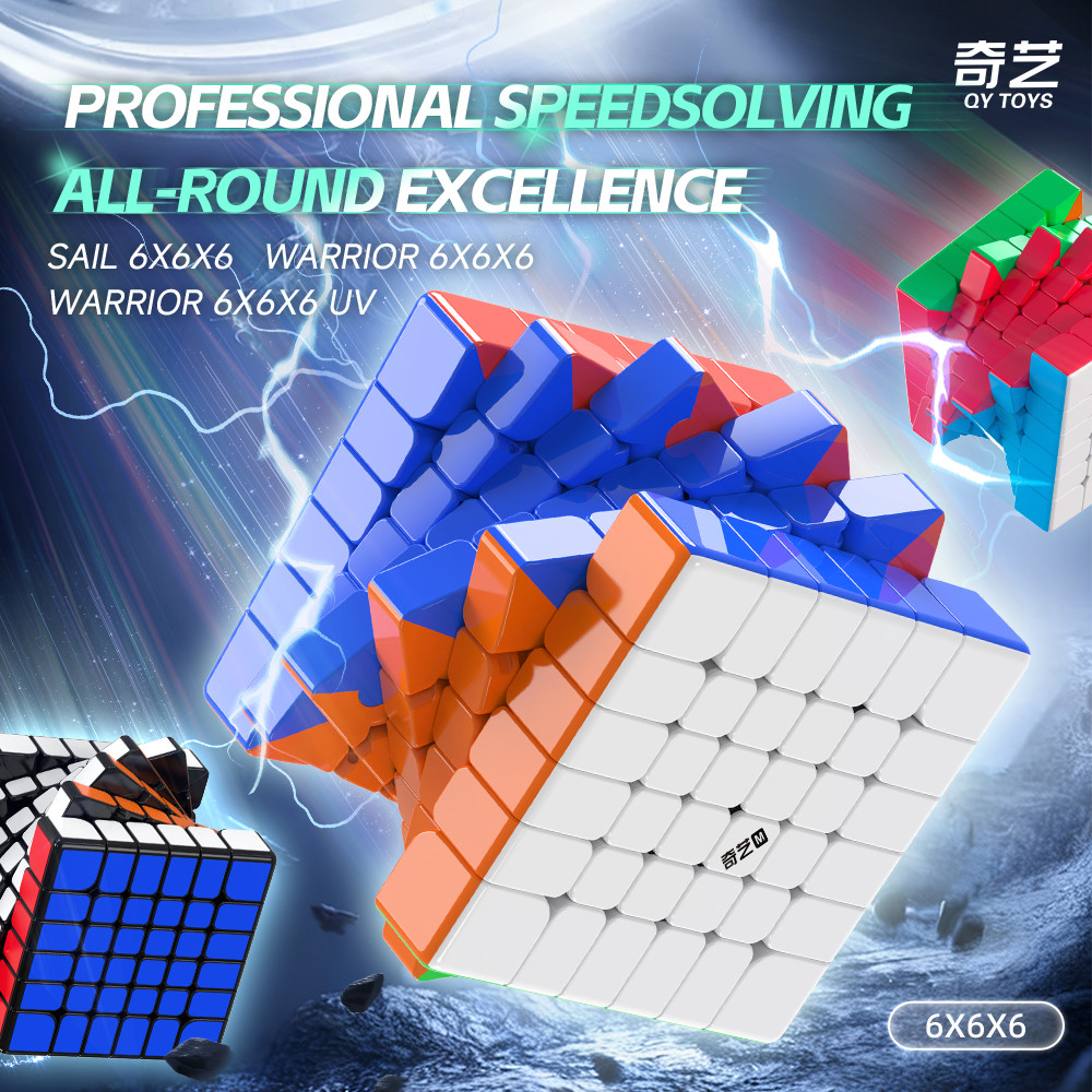 QiYi Warrior M 6X6 UV Từ Tốc Độ Cube QY Sail 6X6X6 Magic Cube Đồ Chơi Xếp Hình Chuyên Nghiệp Trí Não