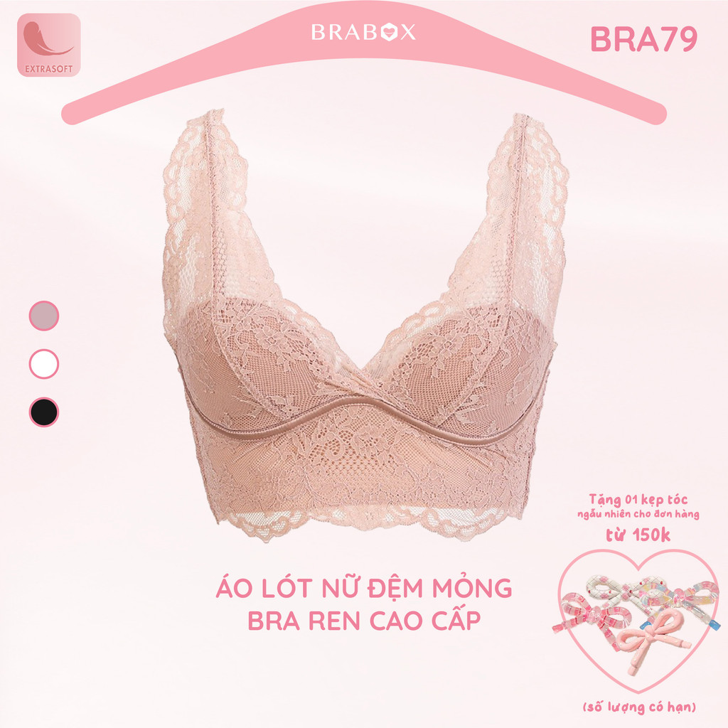 Sét Áo lót nữ đệm mỏng, bra ren cao cấp BRA79 BRABOX