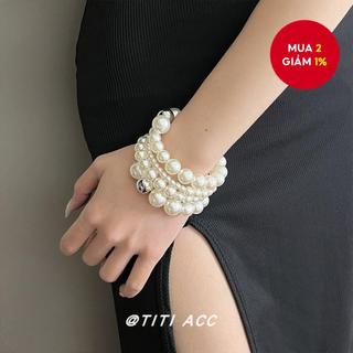  Ngọc Trai Giả Nhiều Lớp Quấn Vòng Tay Nữ Thanh Lịch Sang Trọng Tối Giản Món Quà Trang Sức Thời Trang 