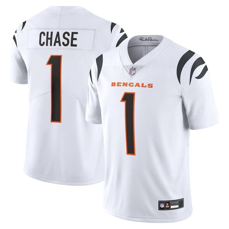 KK Limited NFL American Football Jersey Cincinnati Bengals Ja 'Marr Chase White