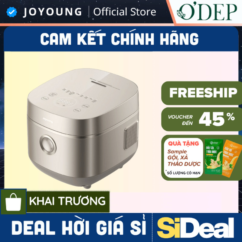 Nồi cơm điện tử 1.8L Joyoung JNRC-502 | Chống dính tự nhiên | Công suất 860W - SIDEAL SIO