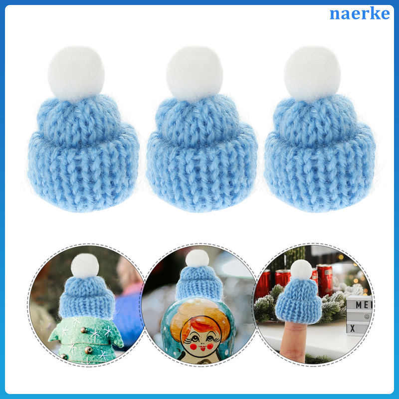 20 Chiếc Dự Tiệc Giáng Sinh Ủng Hộ Dệt Kim Christams Cây Mũ 4.00X4.00X2.00CM Sky- naerke