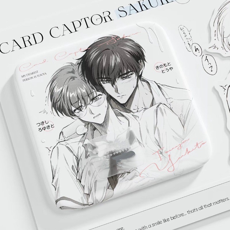 Trâm cài anime Cardcaptor Sakura với nhân vật Tsukishiro Yukito và Kimoto Touya - phụ kiện cosplay đ