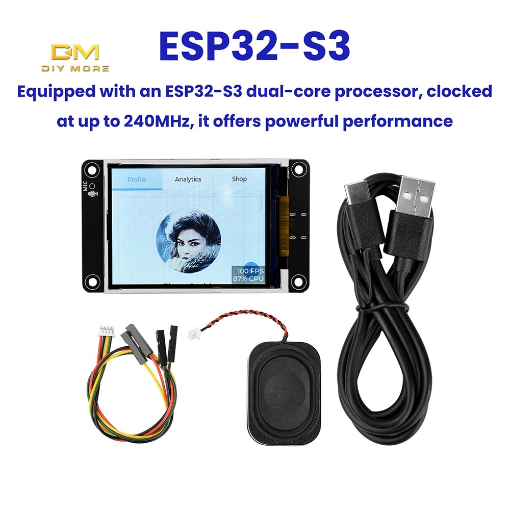 DIYMORE ESP32-S3 Bảng phát triển Wifi Bluetooth Màn hình hiển thị thông minh…