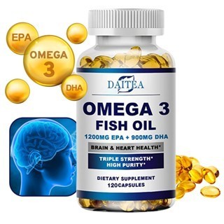 Thực Phẩm Bổ Sung Dầu Cá Omega-3 Có EPA & DHA - Hỗ Trợ Tim Mạch & Não Bộ - Không Biến đổi Gen
