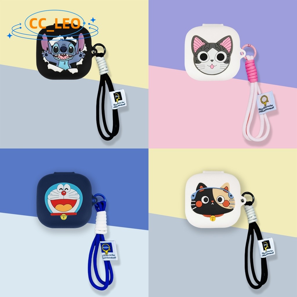 for EarFun Air Pro 4i Case Cartoon Stitch Lanyard Cute EarFun TW230 Silicone Soft Case Suitable for 