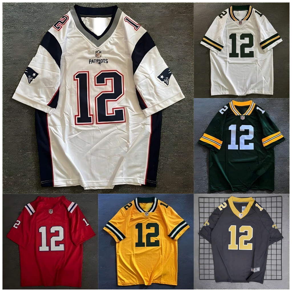 Áo bóng bầu dục NFL US Size đường phố cộng với kích thước hip-hop nửa tay hip-hop cậu bé rap jersey 
