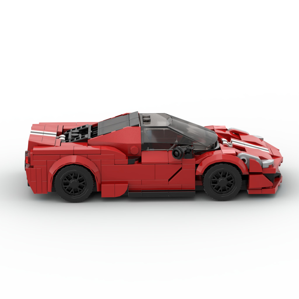 Tương thích với Lego MOC Ferrari 488pista Khối Xây Dựng Nam 8 Lưới Tốc Độ Siêu Đua Xe Giải Phóng Mặt