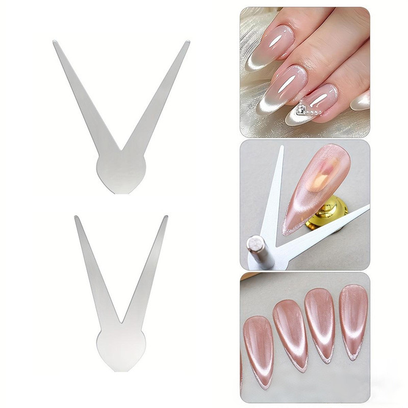 Pháp Mắt Mèo Nam Châm Móng Tay Hình Chữ Y Công Cụ Phụ Trợ Từ Tính DIY Pháp Hiệu Ứng Gel Ba Lan Nam Châm Thanh Dụng Cụ Bộ