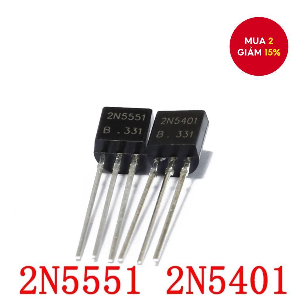 Transistor lưỡng cực 200 CÁI 2N5551 & 2N5401 TO-92 5551 5401 bóng bán dẫn 2n5551 và 2n5401 (Mỗi chiế