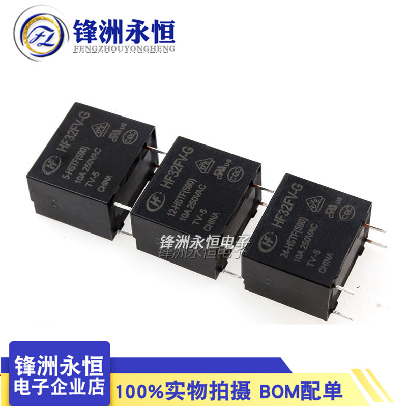 HF32FV-G-5 12 24-HSTF / HSTF (590) Một Bộ Thường Mở 4 Chân 10A Rơ Le DC5V 24V