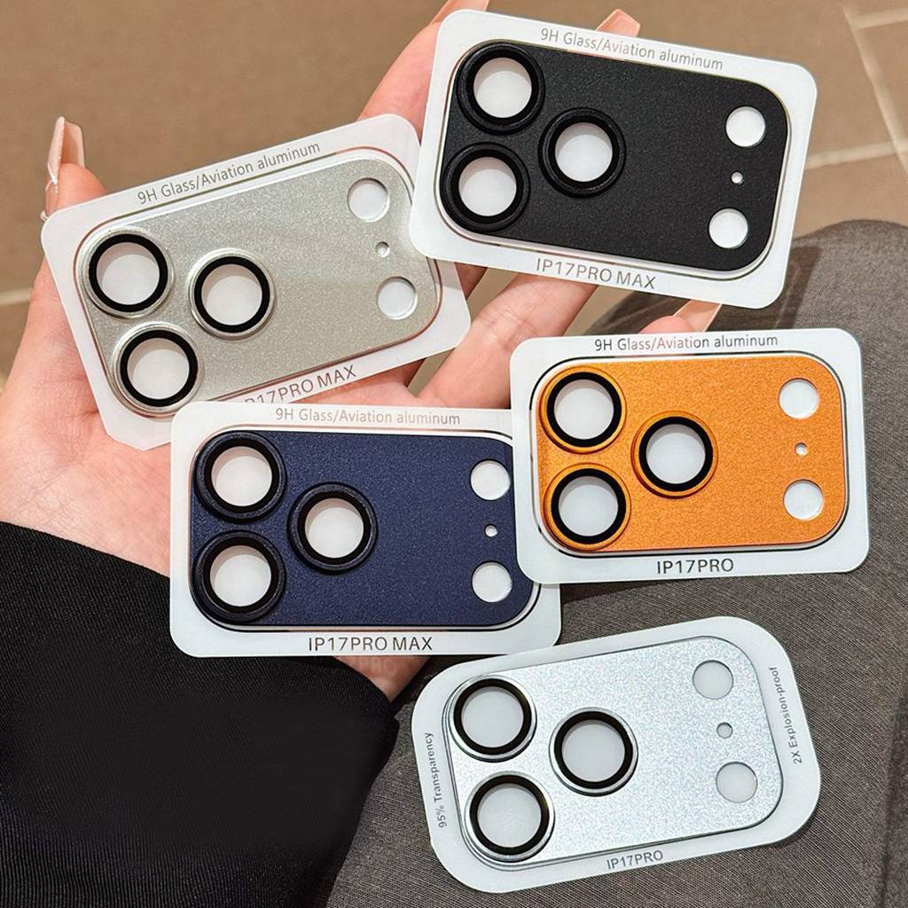 Điện Thoại Camera Phim Cho iPhone 17 Pro Max 17 Air Thời Trang Phù Hợp Với Cặp Đôi Kim Loại Thoáng Mát Điện Thoại Di Động Ống Kính Mặt Sau Miếng Dán Bảo Vệ Bao Trang Trí Điện Thoại Di Động Phụ Kiện