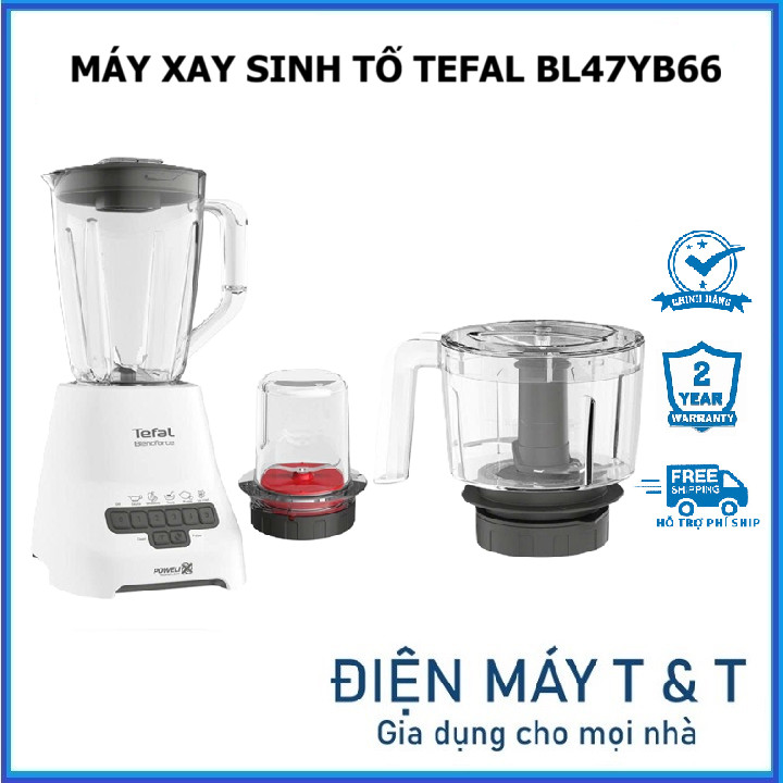 Máy xay sinh tố Tefal Blendforce Piano + cối xay XL BL47YB66 - Màu xám - Hàng chính hãng bảo hành 2 