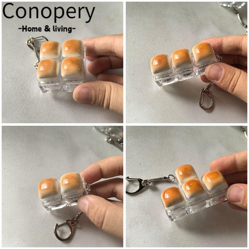 CONOPERY Ngón Tay Bàn Phím Nắp, Keycap DIY Bàn Phím Fidget Móc Khóa, Phím Âm Thanh Clicker Nút Giảm 