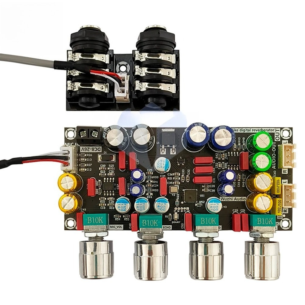 ZK-AMP DC8-26V Nâng Cấp Karaoke Reverb Ban Micro Chuyên Nghiệp Preamplifier DSP Trộn Mô Đun Chống Nh