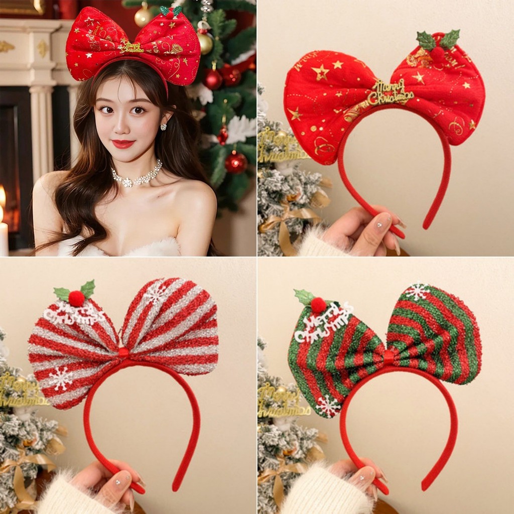  Cài tóc băng đô NOEN hình sừng hươu tuần lộc giáng sinh băng đô noel CA00 