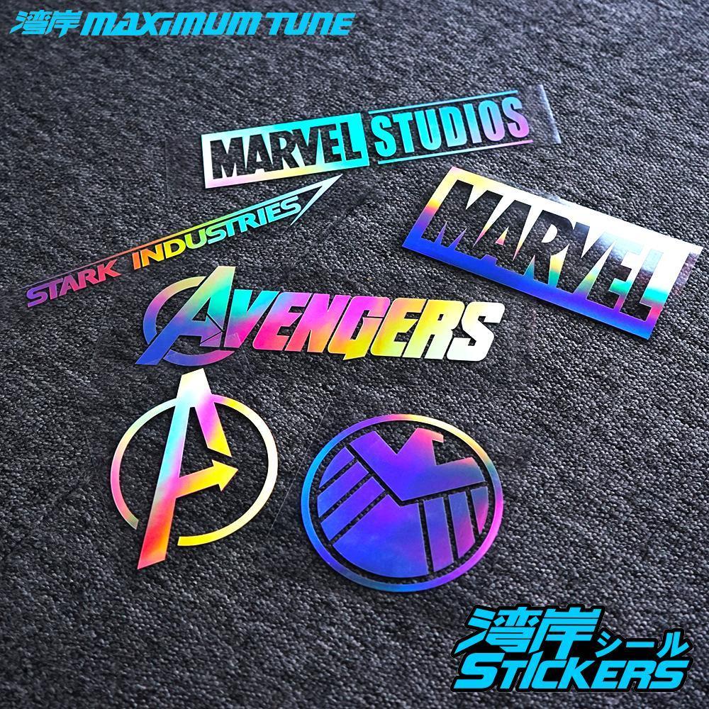 Wangan Xe Dán Laser Shop MARVEL MARVEL Phim Truyện Tranh Avengers Người Sắt Miếng Dán Chống Thấm Nướ