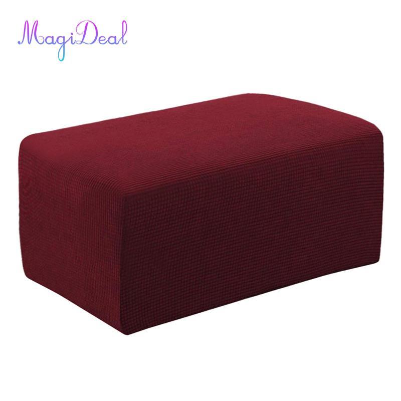 MagiDeal Foottool Cover Hình Chữ Nhật Co Giãn Ottoman Slipcovers Footrest Pouf Guard
