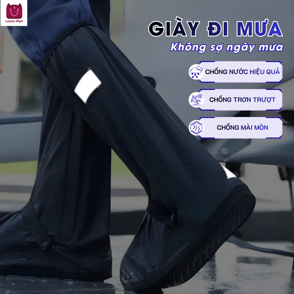 Ủng đi mưa dày ngoài trời, chống thấm nước, chống tuyết, ủng đi mưa ngoài trời, dành cho cả nam và nữ