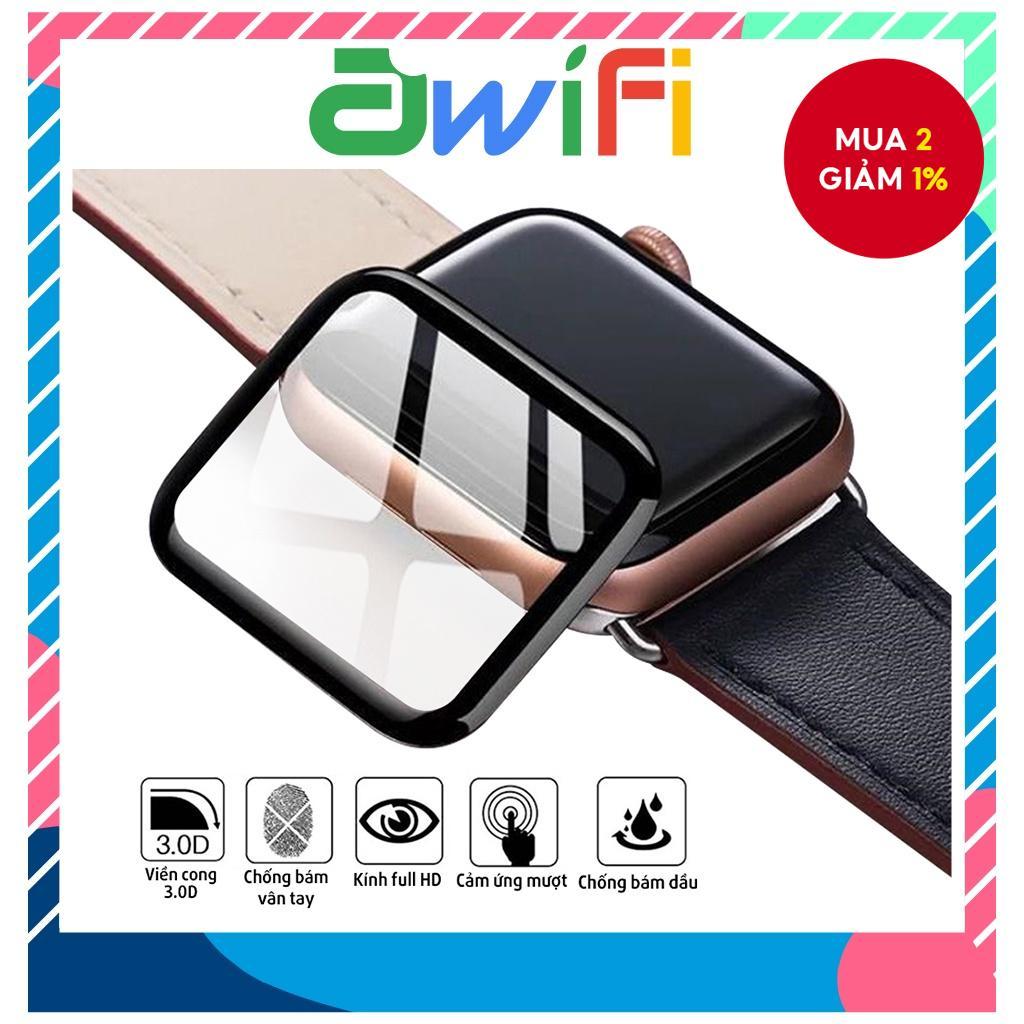 Kính cường lực Apple Watch cong 3D đầy đủ cho Series 1/2/3/4/5/6/7/SE kích thước 38/40/42/44/41/45/4