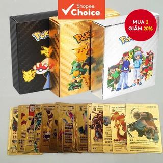  55 Chiếc Thẻ Pokemon Kim Loại Vàng Vmax GX Thẻ Năng Lượng Charizard Pikachu Rare Collection Battle Trainer 