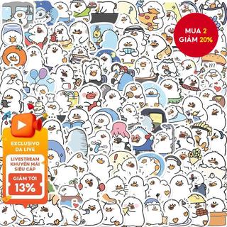  Bộ 100 Hình Dán Graffiti Chú Vịt Mập Mạp Dùng Trang Trí Điện Thoại   Ván Trượt   Laptop 