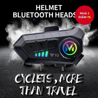  Tai nghe Bluetooth Y10 mới kiểu dáng thời trang sử dụng cho mũ bảo hiểm nửa đầu và toàn đầu chống nước IPX6 giảm tiếng ồn pin siêu bền. 