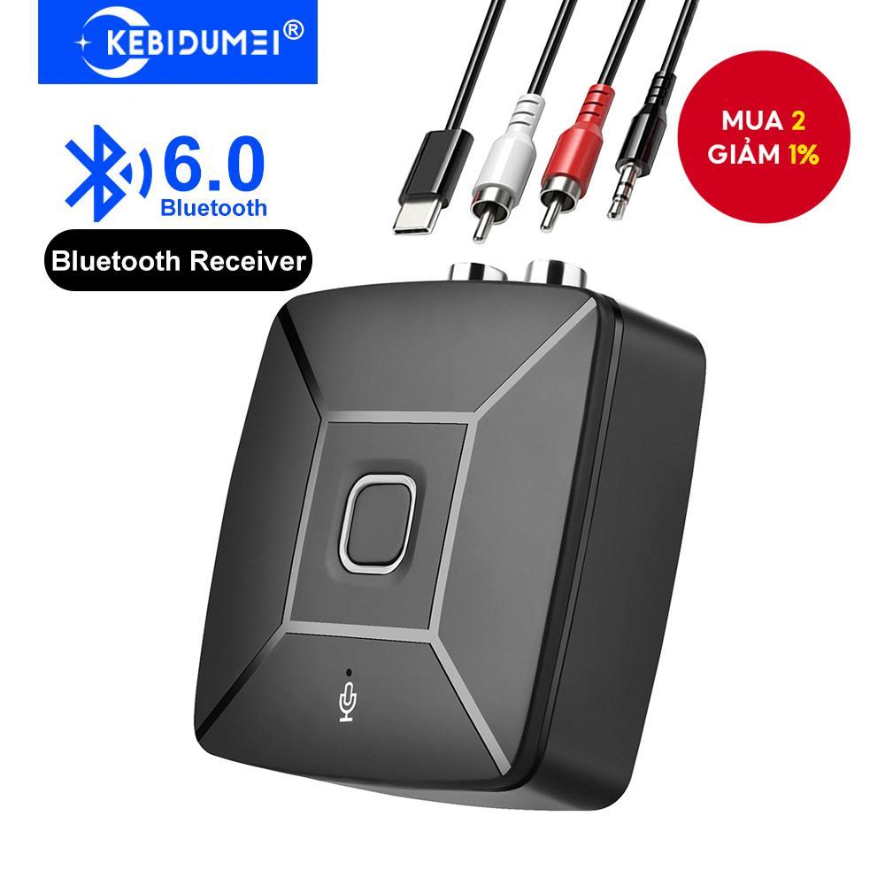 Bộ thu âm thanh Bluetooth 6.0 – Bộ chuyển đổi âm thanh nổi không dây 3.5mm có mic cho ô tô & PC