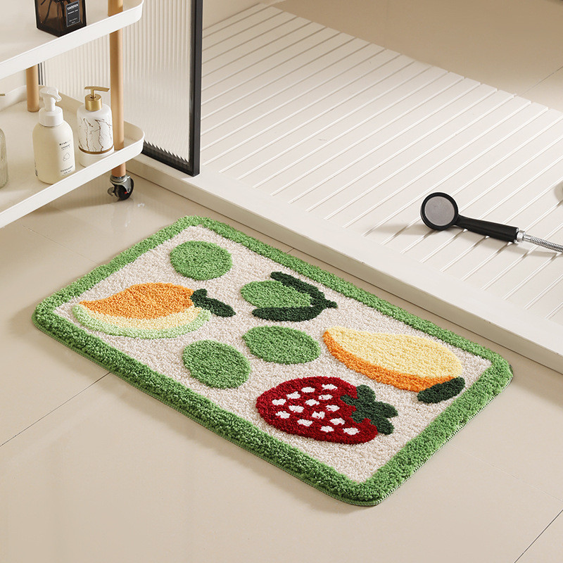 Mountain River Carpet Bathroom Non-Slip Mat Absorbent Floor Mat Flocking Bathroom Entrance Oift