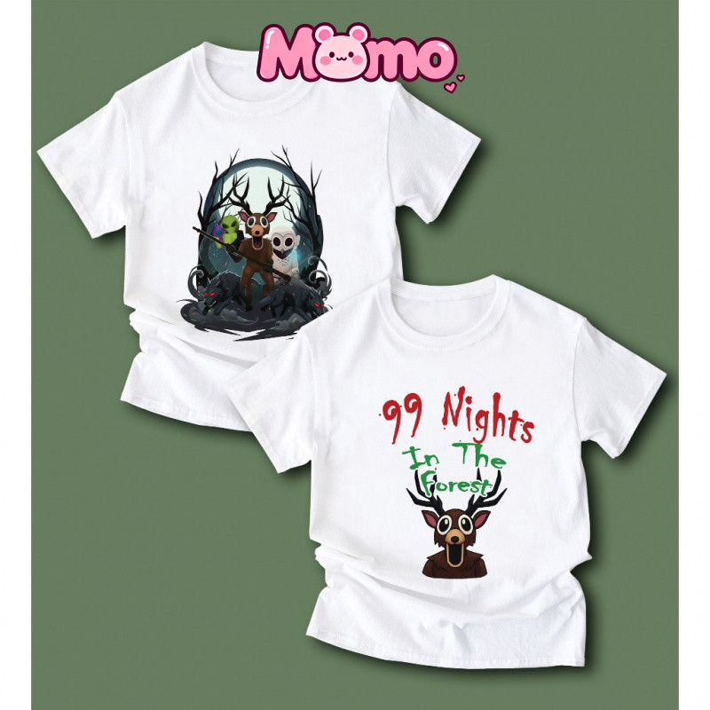 Roblox 99 Night In The Forest Thiết kế họa tiết Áo thun trẻ em Unisex