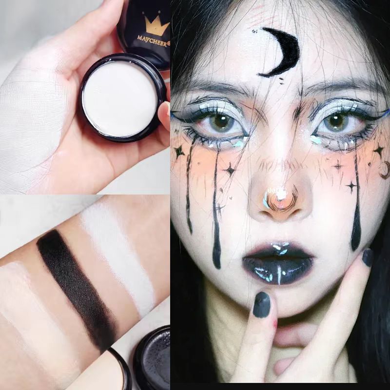 Sản phẩm mới Hàng có sẵn Kem nền trắng nguyên chất Geisha cos Sơn dầu Halloween Trẻ em Biểu diễn sân