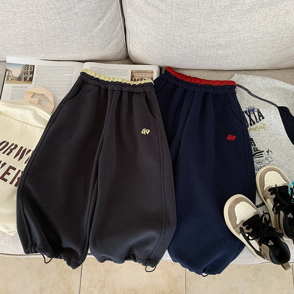 Muye Sản Phẩm Mới Mồ Hôi Huzhou Zhili Quần Áo Trẻ Em Quần Thời Trang Bé Trai Bé Gái Hàn Quốc Quần Th