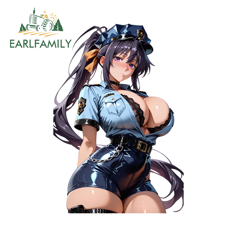 EARLFAMILY Himejima Akeno Sĩ Quan Cảnh Sát Attire Xe Dán Mát RV Đua Trôi Cản Ván Trượt Tự Động JDM V