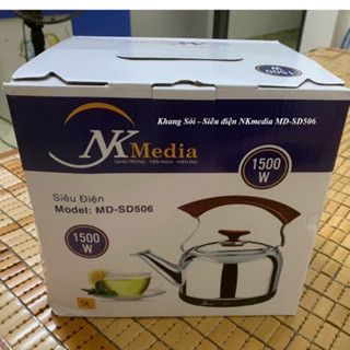 Ấm Siêu Tốc Điện Cỡ Lớn MD-SD506 NK Media 5 lít - Hàng Chính Hãng Bảo hành 12 tháng