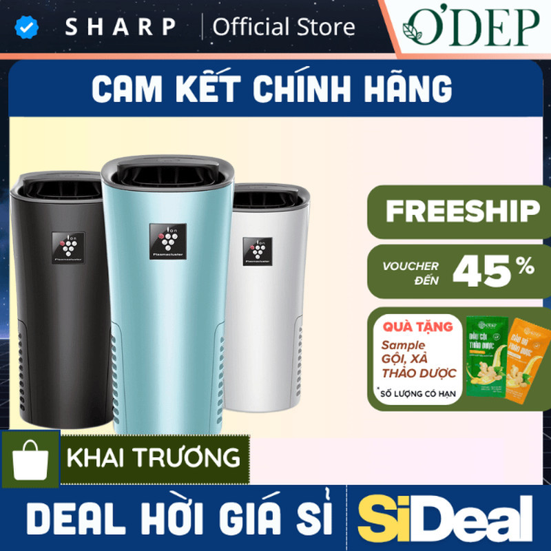 Máy lọc không khí và tạo Ion cho xe hơi Sharp IG-NX2E - Bảo hành chính hãng 12 tháng - SIDEAL SIO