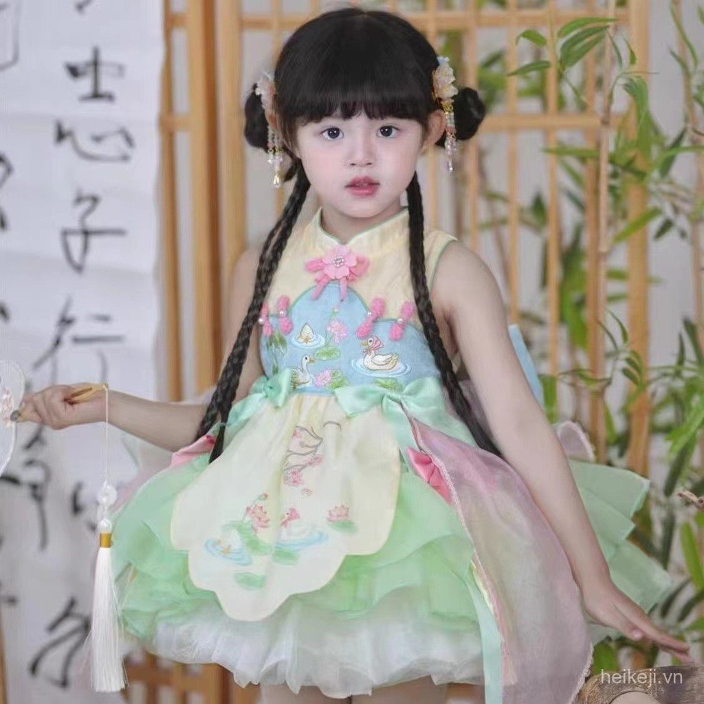 Children's Birthday Girl's Dress New Cheongsam Princess Dress Hanfu